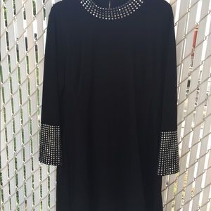 Black dress with silver